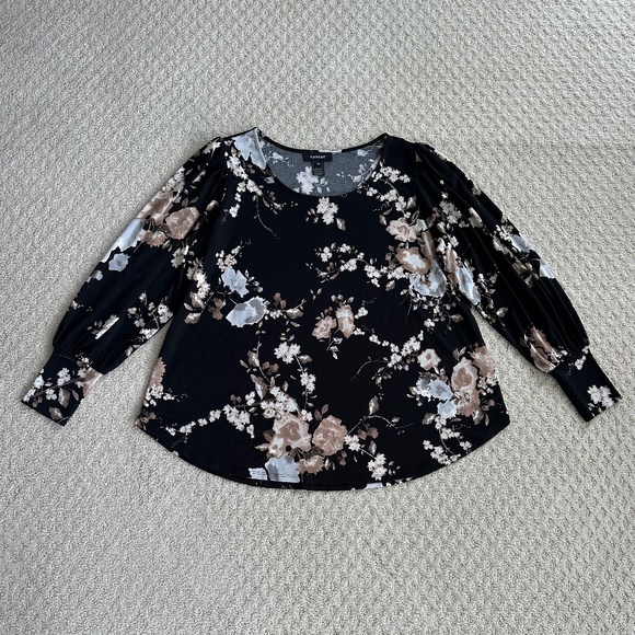 Lot of 2 Karen Kane Print Stretch Tops/Blouses Size 1X Office Fall Lightweight - Picture 2 of 16